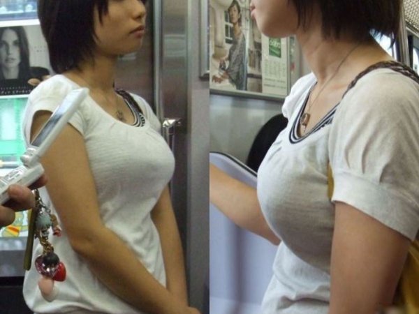 電車で見つけた着衣巨乳 (2)
